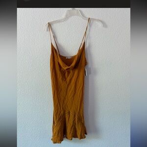 NWT Free People Mustard Yellow Slip Dress